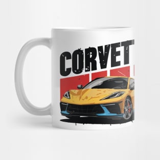 Chevrolet Corvette C8 Vintage Car Mug